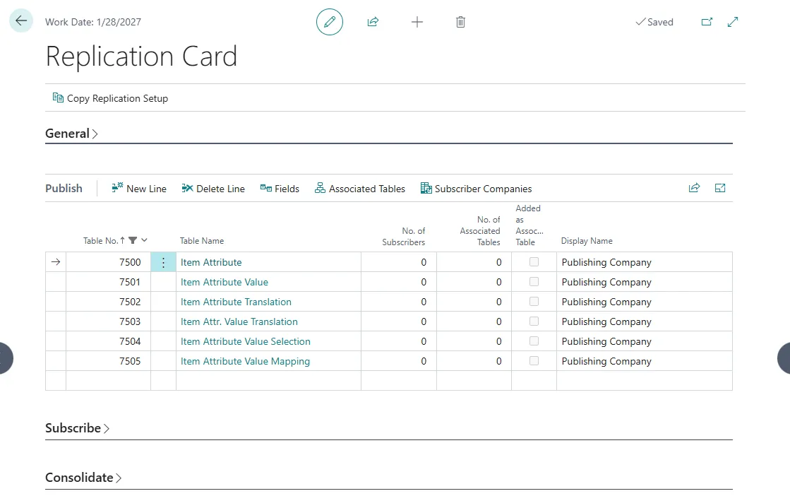 Item Attributes tables