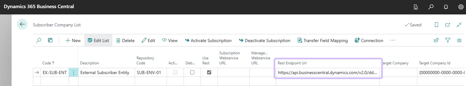 Webservices in Subscriber Company