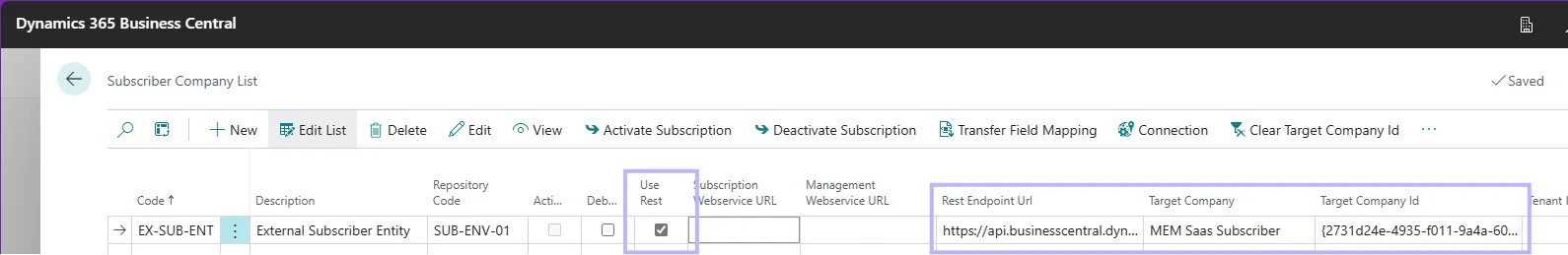 Subscriber Company List