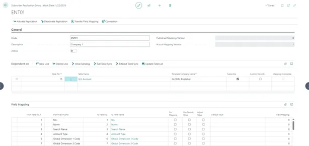 Subscriber Replication Setup