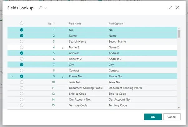 Fields Lookup