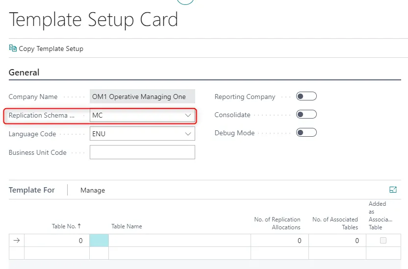 Assign Replication Schema