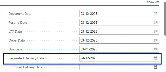 RequestedDeliveryDate