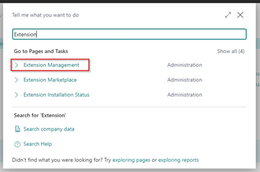 Extension Management