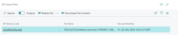API Azure Files