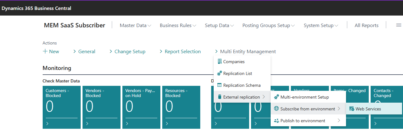 Subscribe from environment