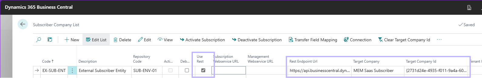 Subscriber Company List