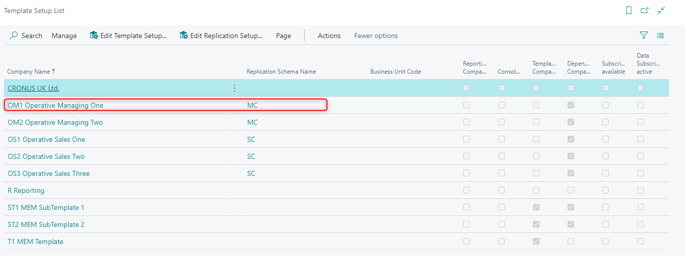 Assign Replication Schema