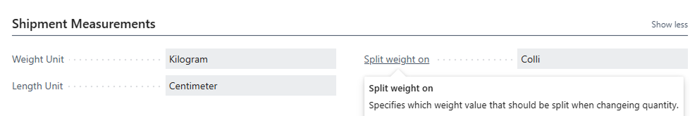 ShipmentMeasurementsSplitWeight
