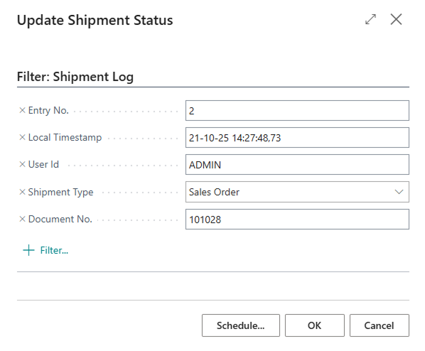 Confirm Shipment Status