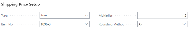 Shipment Quote Setup