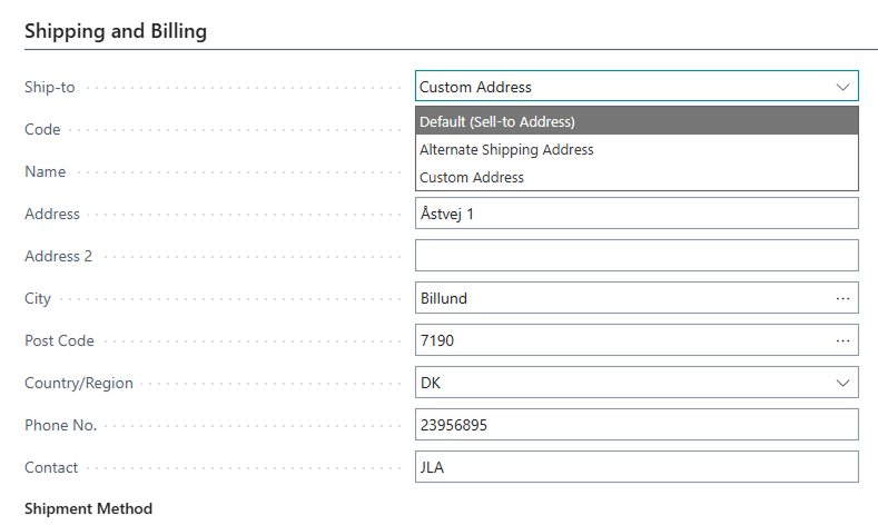 Custom Address