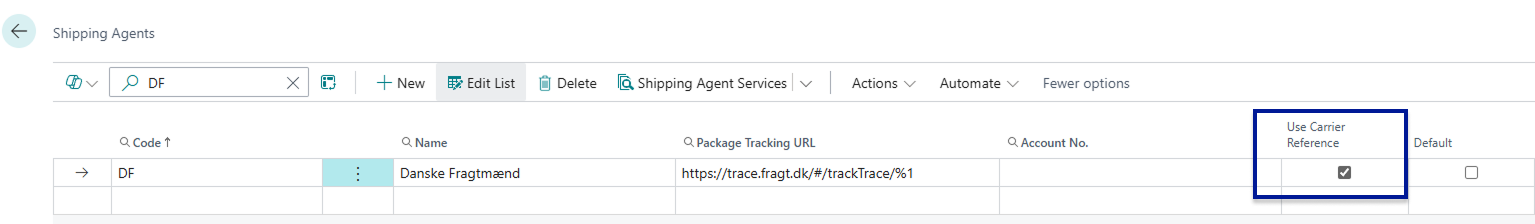 Use Carrier reference